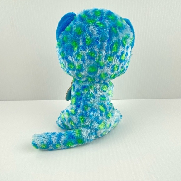 Ty Beanie Boos Leona the Leopard Plush 6 inches Blue and Green Stuffed Animal - Picture 4 of 12